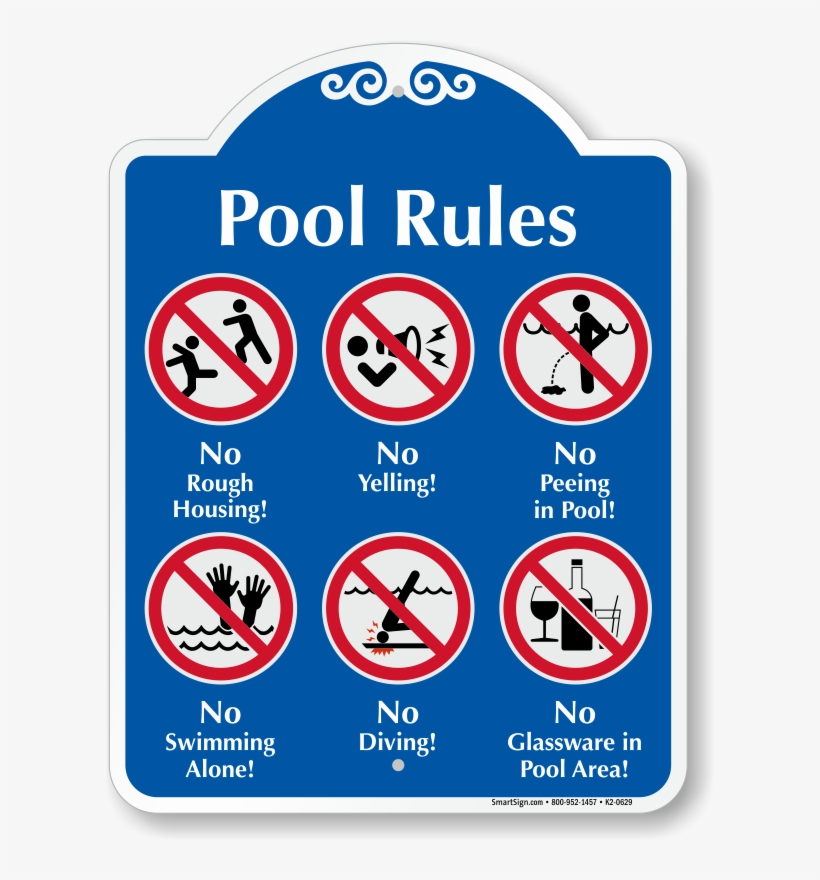 Pool Rules Symbol Signature Sign - Rules At The Pool, transparent png #8467411