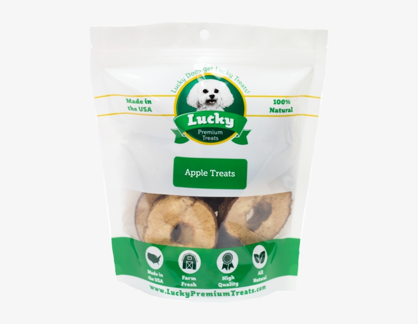 Lucky Premium Treats Apple Rings Dog Treats, Bag - Jerky Bits, transparent png #8468408