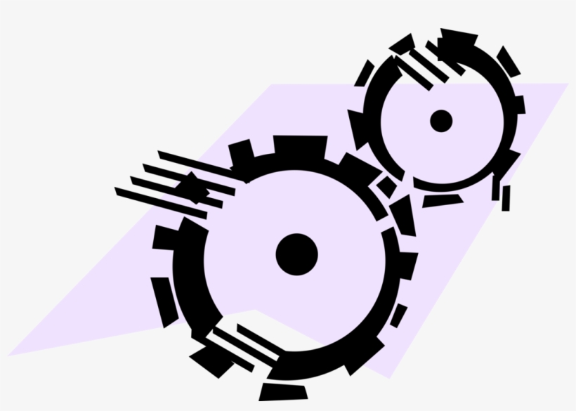 Vector Illustration Of Gear Cogwheel Rotating Machine - Graphic Design, transparent png #8469895