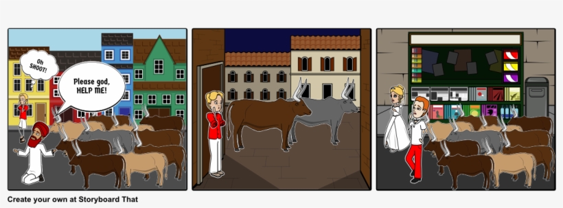 Running With Bulls - Cartoon, transparent png #8470001