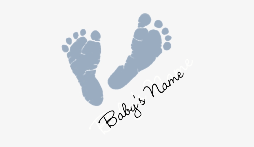 Baby Blue Footprints Baby Blanket - Blanket, transparent png #8471309