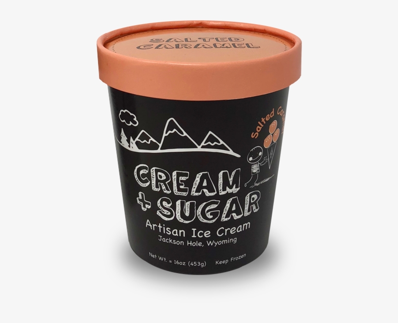 Salted Caramel Ice Cream Pint - Marshmallow Creme, transparent png #8472239
