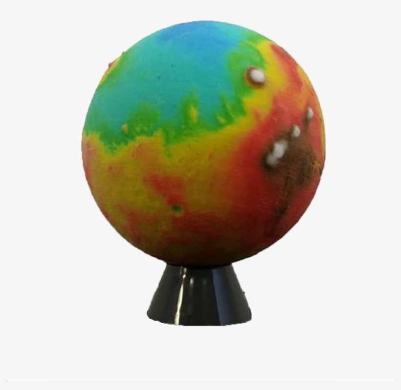 3d Printed Mars Globe False Colour Relief - Sphere, transparent png #8474014