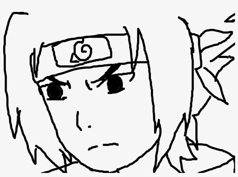 Sasuke Uchiha - Line Art, transparent png #8475186