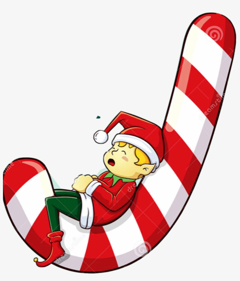 Sccandycanes Sticker - Christmas Elf Sleeping Clipart, transparent png #8475640