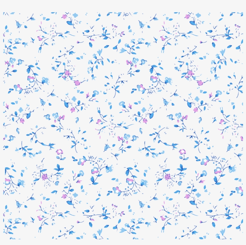 Flower Transprent Png Free - Blue Png Floral Background, transparent png #8476307