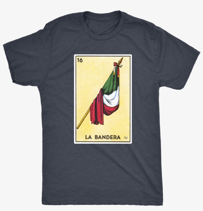 La Bandera Mexican Flag Card Mens T-shirt - Safe Space Shirt, transparent png #8476562