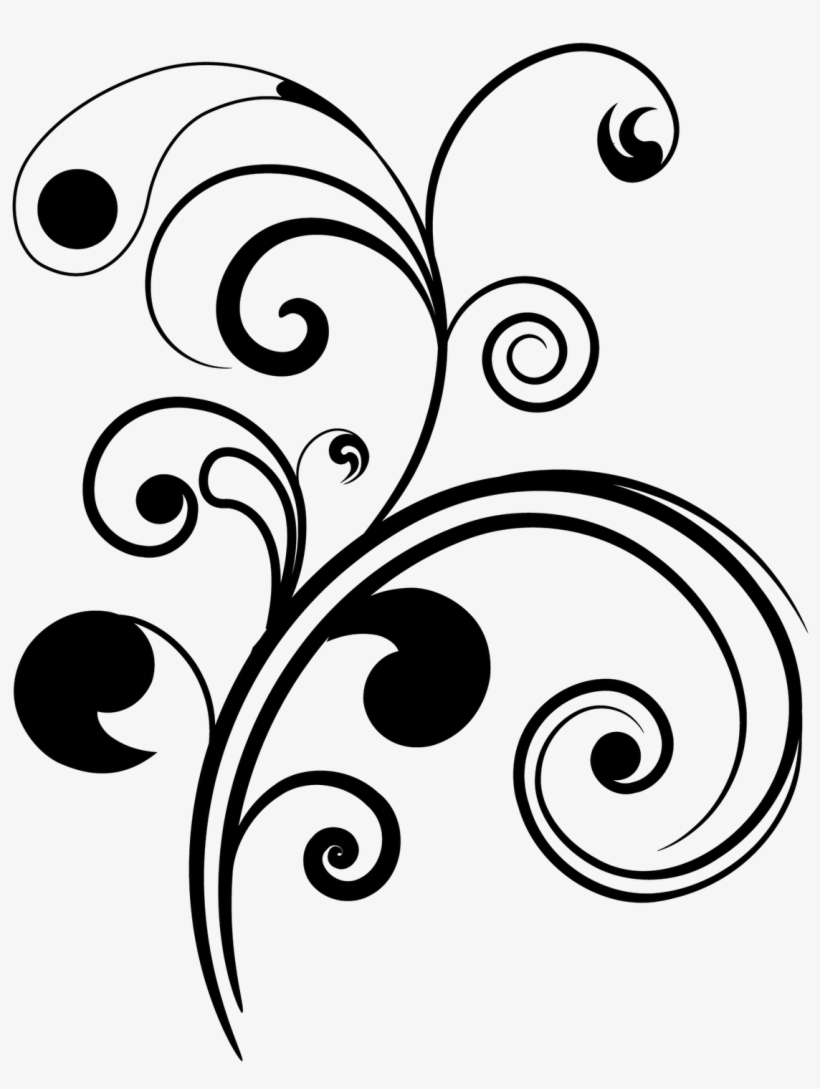 Swirl Designs Png - Floral, transparent png #8477780
