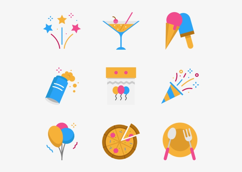 Fun Icons Free Vector Party Ⓒ - Celebration Icon Flat, transparent png #8479188