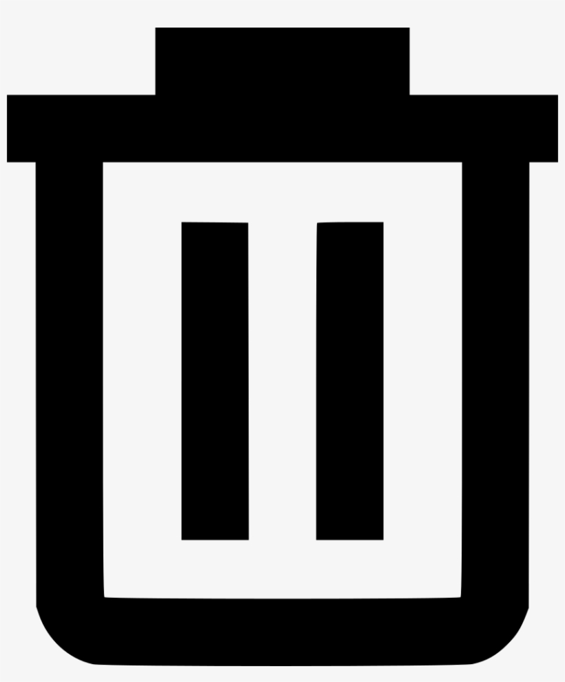 Vector Black And White Stock Trash Can Bin Delete Png - Scrap Icon, transparent png #8479669