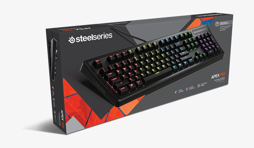 Zoom - Steelseries Keyboard Apex 150, transparent png #8479907