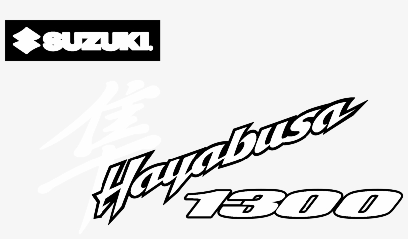 Suzuki Hayabusa 1300 Logo Black And White - Suzuki Hayabusa, transparent png #8481318