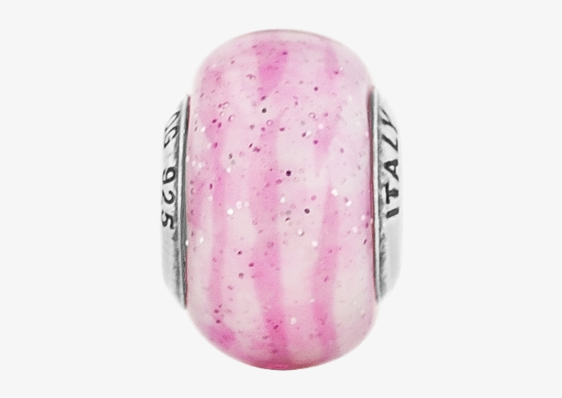 Sterling Silver Reflection Pink With Glitter Overlay - Ring, transparent png #8481516
