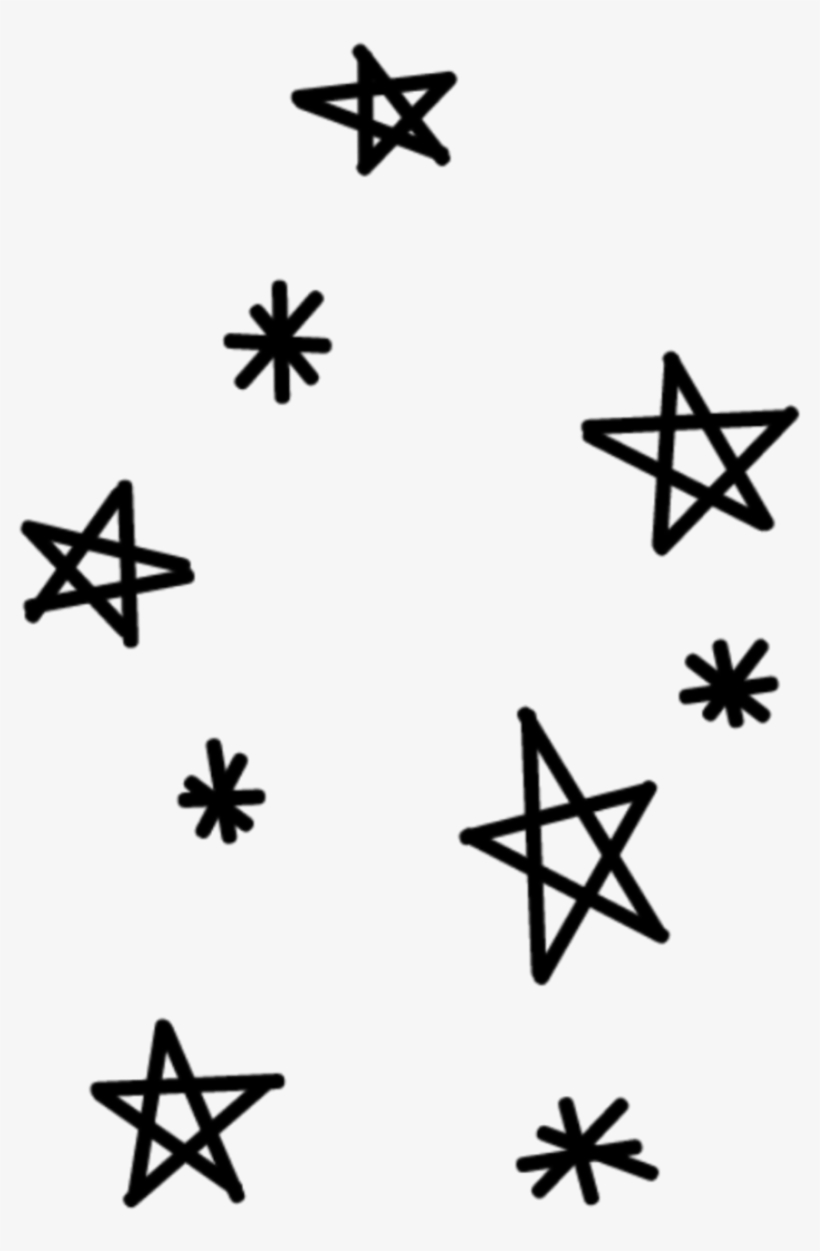 Sticker Stars Star Tumblr Black Sparkle Space Png Tumblr - Star, transparent png #8482810