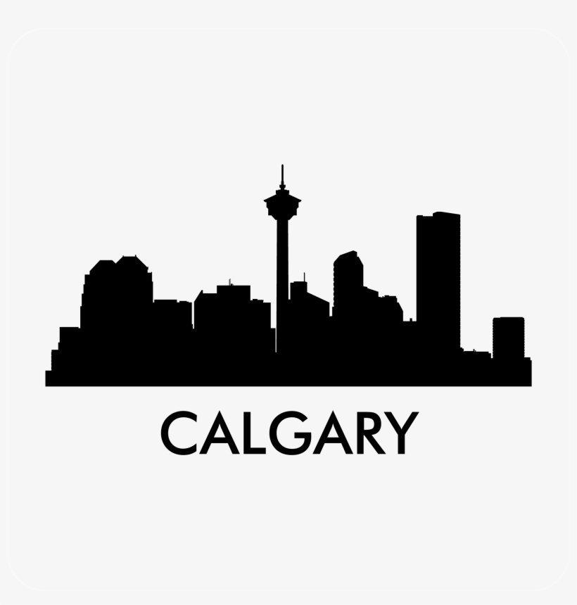 Calgary Skyline Black And White - Free Transparent PNG Download - PNGkey