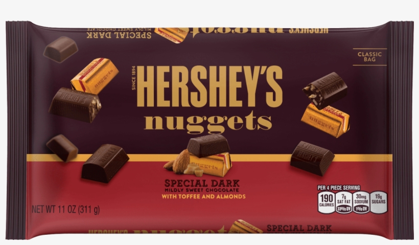 Image Result For Hersheys Caramels Chocolate Candy - Hershey's Nuggets Special Dark Almonds, transparent png #8483874