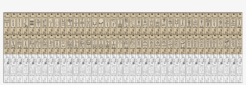 Abydos Canon King List Drawing - Abydos King List, transparent png #8483913