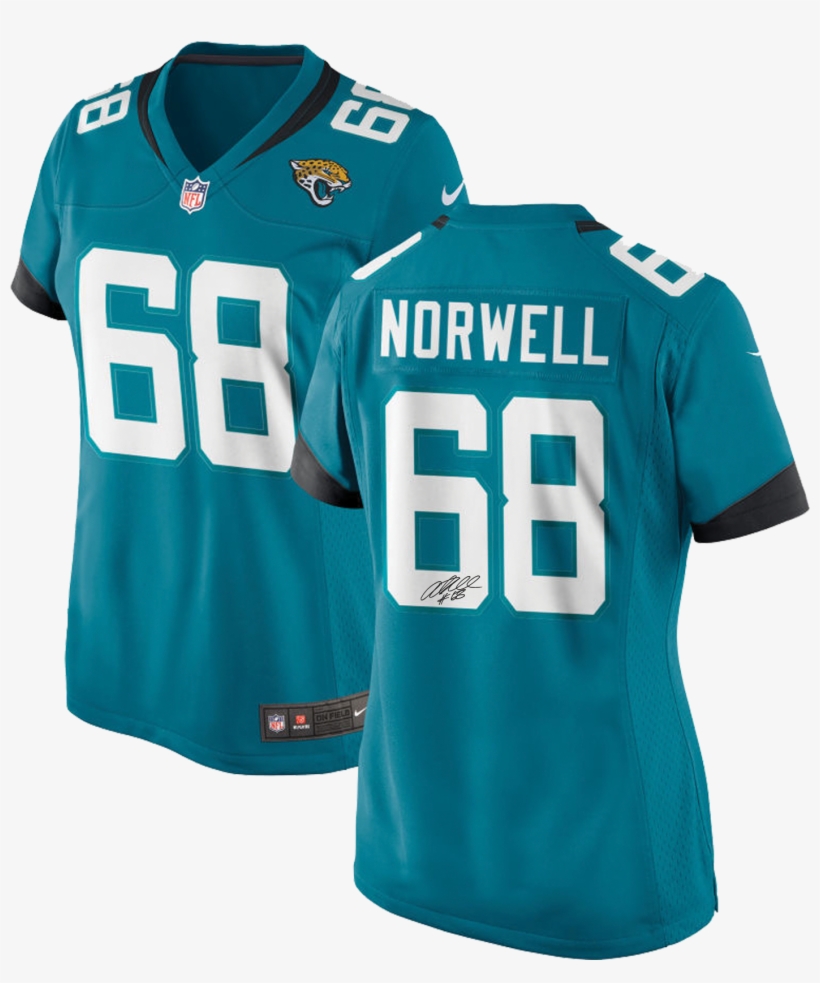 Women's Teal Autographed Andrew Norwell Jersey The, transparent png #8484136