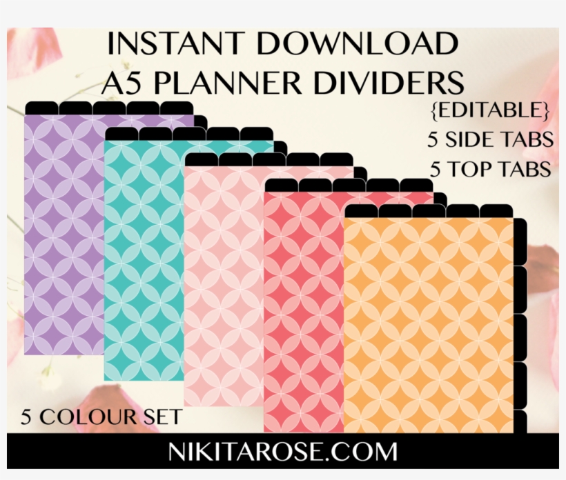 A5 Dividers - Pattern, transparent png #8484914