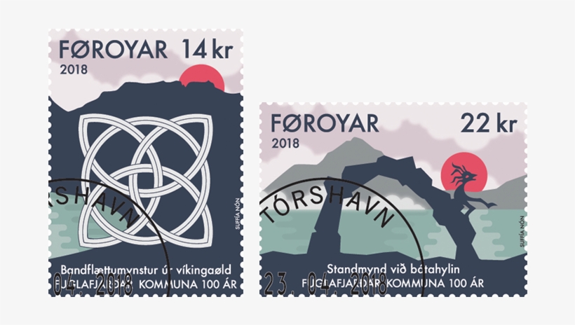 Fuglafjørður Municipality 100 Years - Postage Stamp, transparent png #8485098