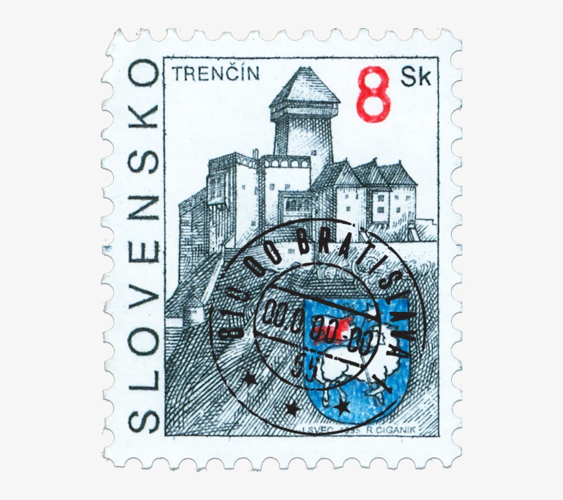 Trenčín - Postage Stamp, transparent png #8485141