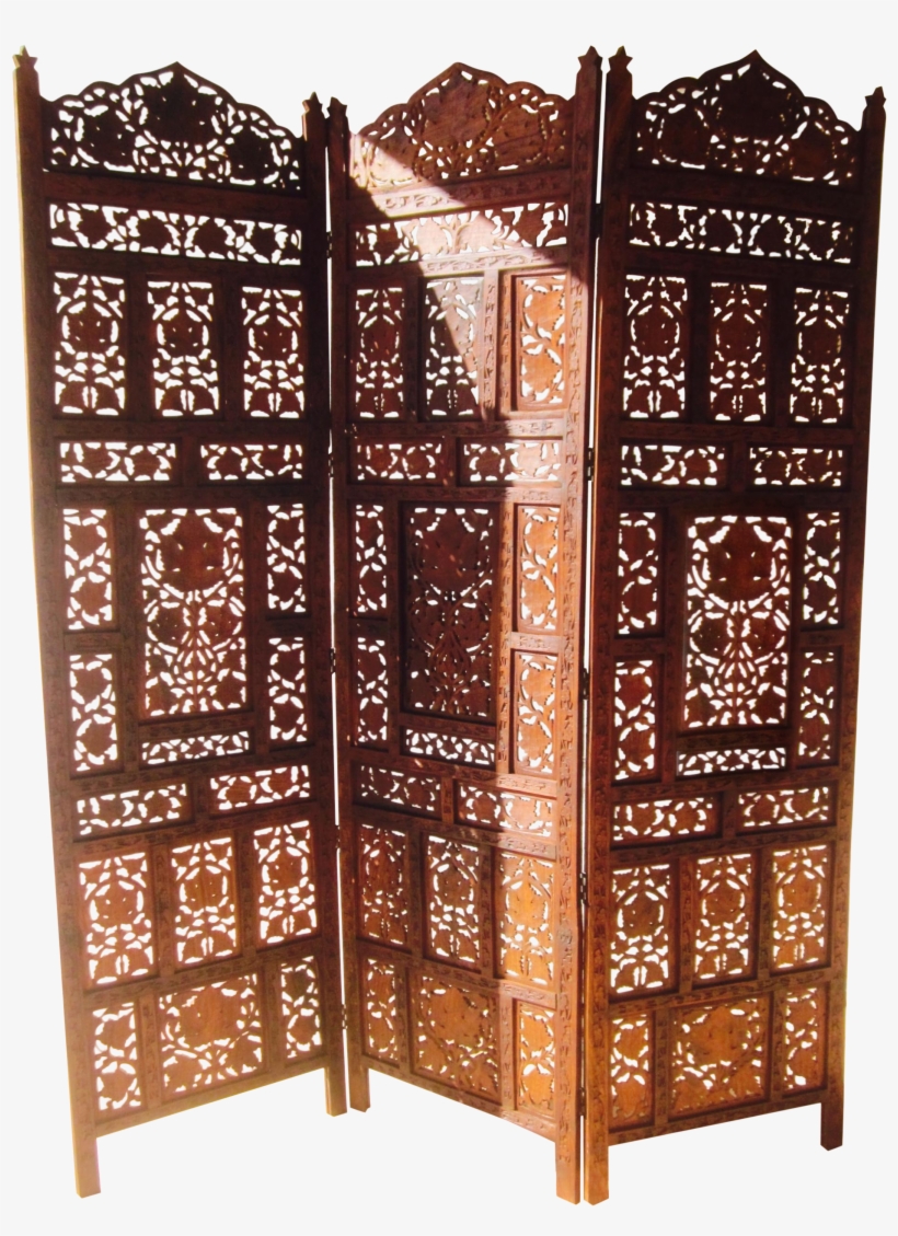 Carved Wood Moroccan Room Divider, transparent png #8485325