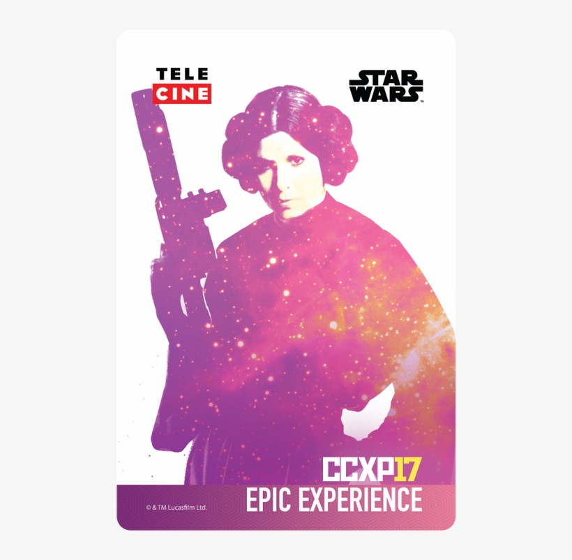 Ccxp 2017 Credencial Star Wars Epic Experience Leia - Pink Star Wars Art, transparent png #8485761
