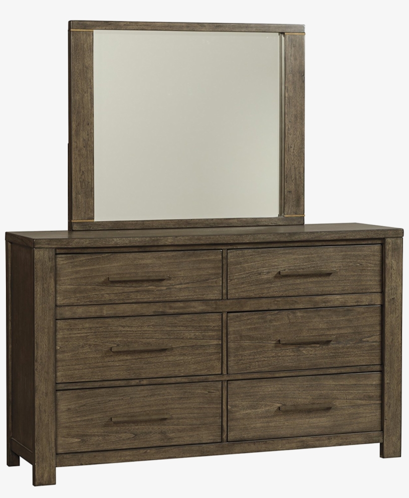 Camilone Dresser And Mirror - Distressed Gray Dresser, transparent png #8486147
