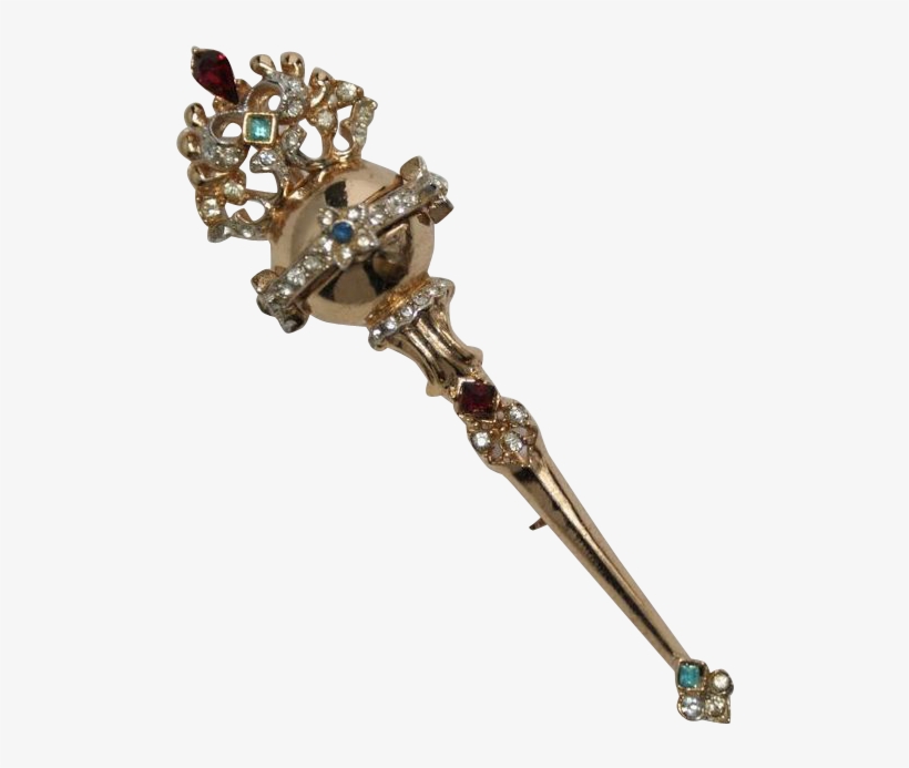 Coro Coronation Scepter Pin Brooch 1940's - Rifle, transparent png #8486639