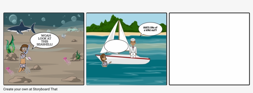 Woah Look At This Seashell Thats One Of A K - Comics, transparent png #8488030