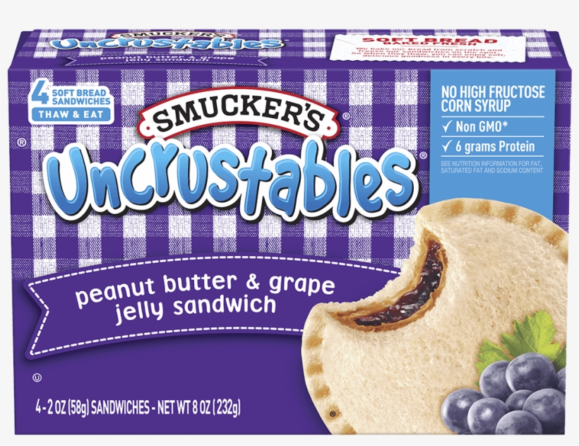 Peanut Butter And Jelly Sandwich Smuckers, transparent png #8488688