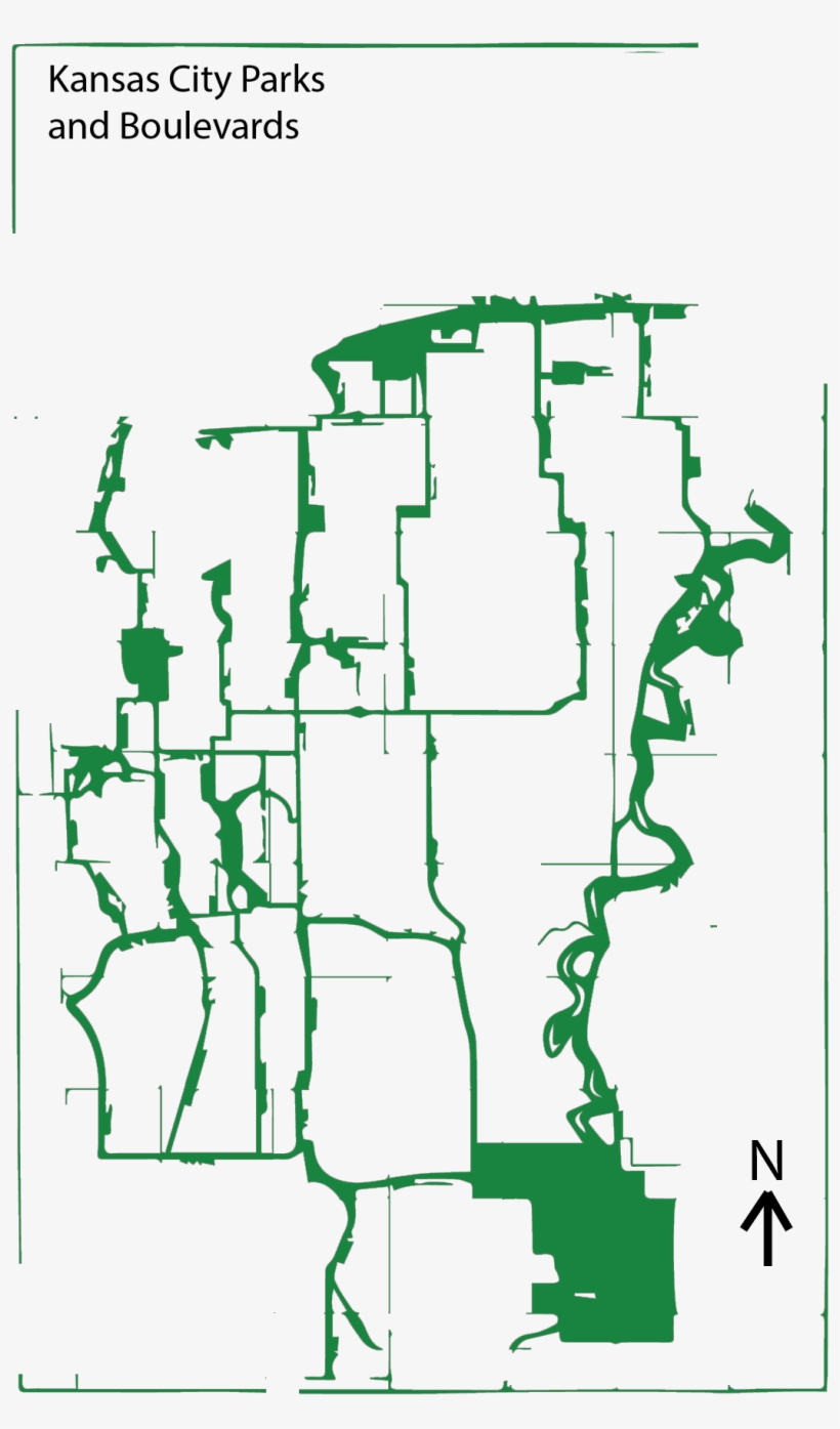 Illustration Of The Parkways, Boulevards And Parks - Diagram, transparent png #8488940