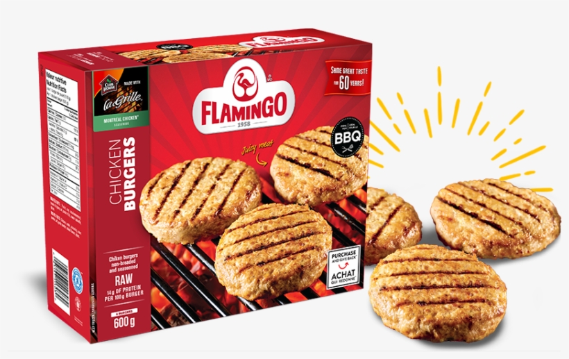 Burgers Non-breaded Chicken - Flamingo Souvlaki, transparent png #8489152