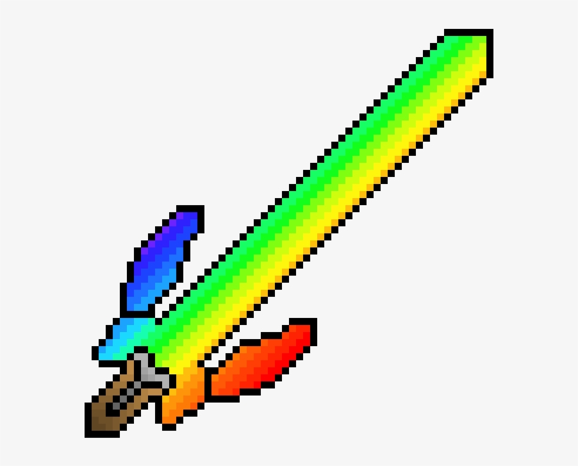 Rainbow Super-sword - Pixel Lightning Png, transparent png #8490848