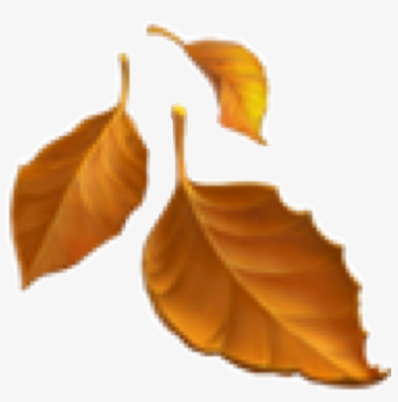 Emoji Leaf Fall Blatt Blätter Freetoedit - Fallen Leaf Emoji, transparent png #8490850