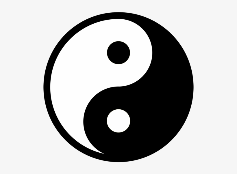 Yin And Yang Symbol Taijitu Black And White Poster - Simbolo De Yin Y Yan, transparent png #8490988