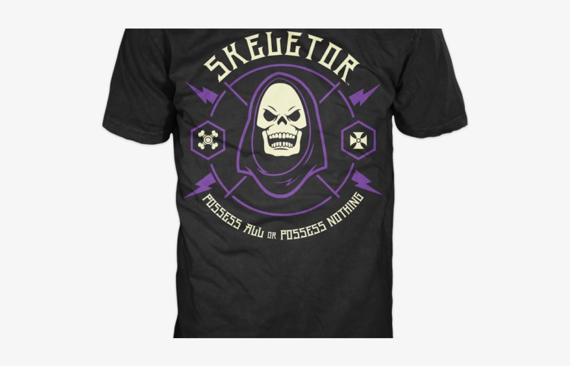 New Funko Shop Exclusives Skeletor Tee And Butterhorn - Active Shirt, transparent png #8491011