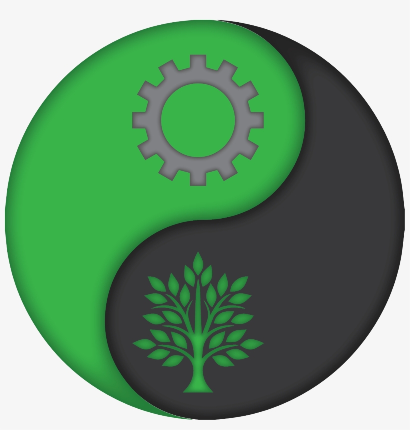 A Green And Black Logo Based On The Ying/yang Symbol - Nolan N100e, transparent png #8491294