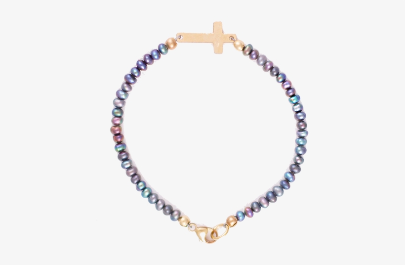 Peacock Pearl Cross Bracelet - Newborn Girl Bracelets, transparent png #8491447