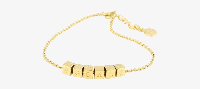 #goals Letter Block Bracelet - Chain, transparent png #8491543