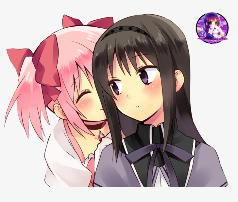 View Fullsize Mahou Shoujo Madoka☆magica Image - Madoka X Homura Render, transparent png #8492387