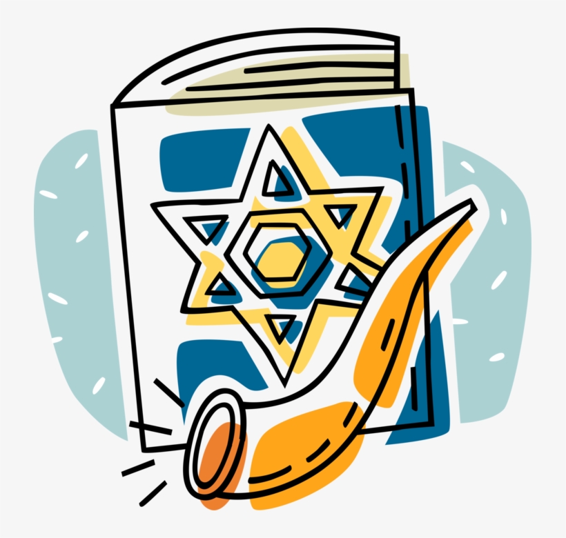 Vector Illustration Of Star Of David Symbol Of Jewish - Tanakh Clipart, transparent png #8493112