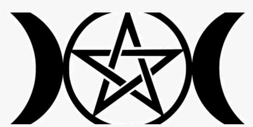 Pagan Pride - Pentagram With Crescent Moons, transparent png #8493148