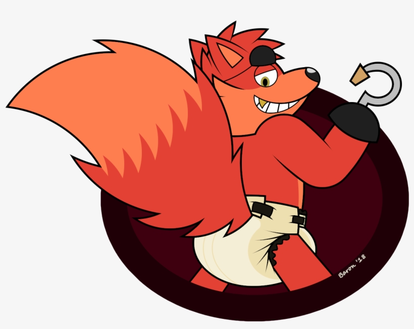 Foxy's Delicious Booty - Foxy In Diapers, transparent png #8495315
