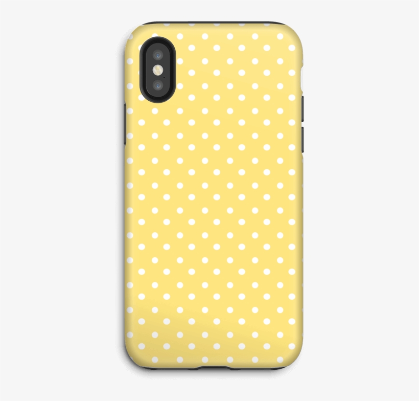 Yellow And White Dots Case Iphone X Tough - Mobile Phone Case, transparent png #8497473