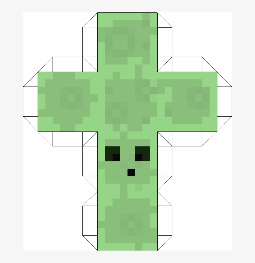 Download Minecraft Pictures To Print Out - Minecraft Papercraft Slime, transparent png #8497511