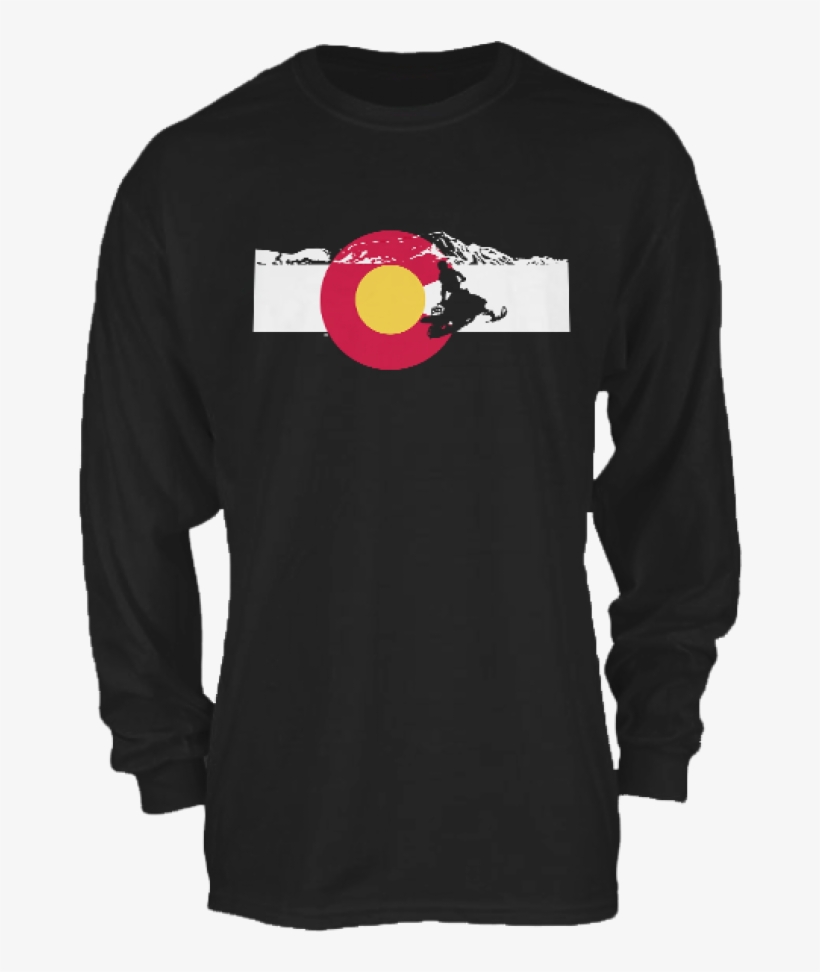 Snowmobiling 1 Colorado Flag Longsleeve - Colorado State Flag, transparent png #8498237