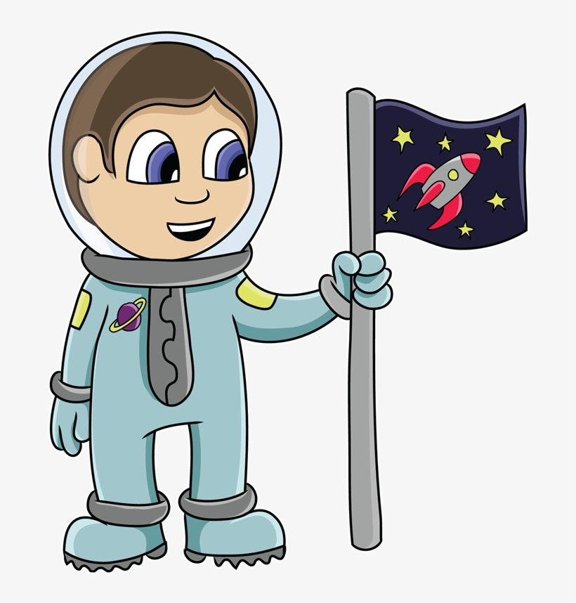 Astronaut Clipart - Życzenia Urodzinowe O Kosmosie, transparent png #850077