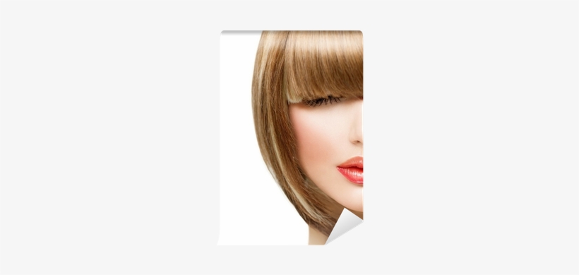 Beauty Girl With Short Hair Wall Mural • Pixers® • - Short Hair, transparent png #850108