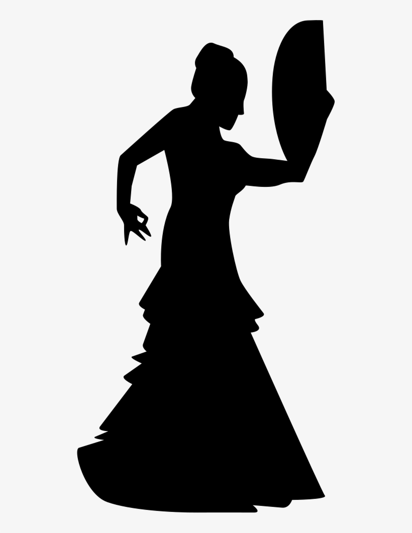 Flamenco Female Dancer Silhouette - Flamenco Svg, transparent png #850132
